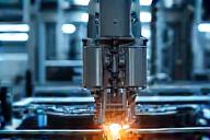 A robotic arm on an assembly line