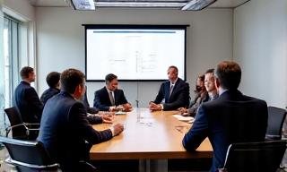 A group of executives in a boardroom.